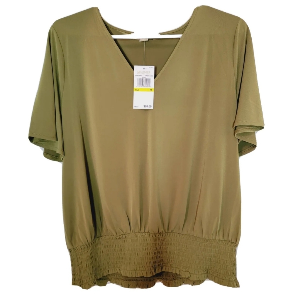 Michael Kors Womens Green Blouse Size Medium